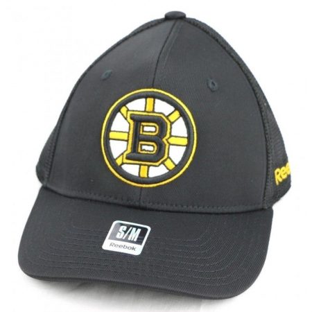 Boston Bruins NHL Small/Medium Black Fitted Flex Hat Cap