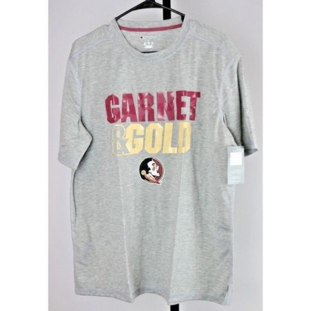 Florida State Seminoles Garnet & Gold T-Shirt, Large, Heather Gray